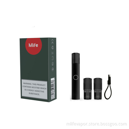Disposable Vape Pod Electronic Cigarettes 500 Puffs 350mAh Rechargeable Battery Nic-salt CBD DIY Refillable